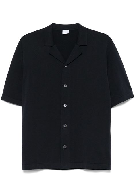 camicia maniche corte in maglia uomo nera ASPESI | M084 337101098